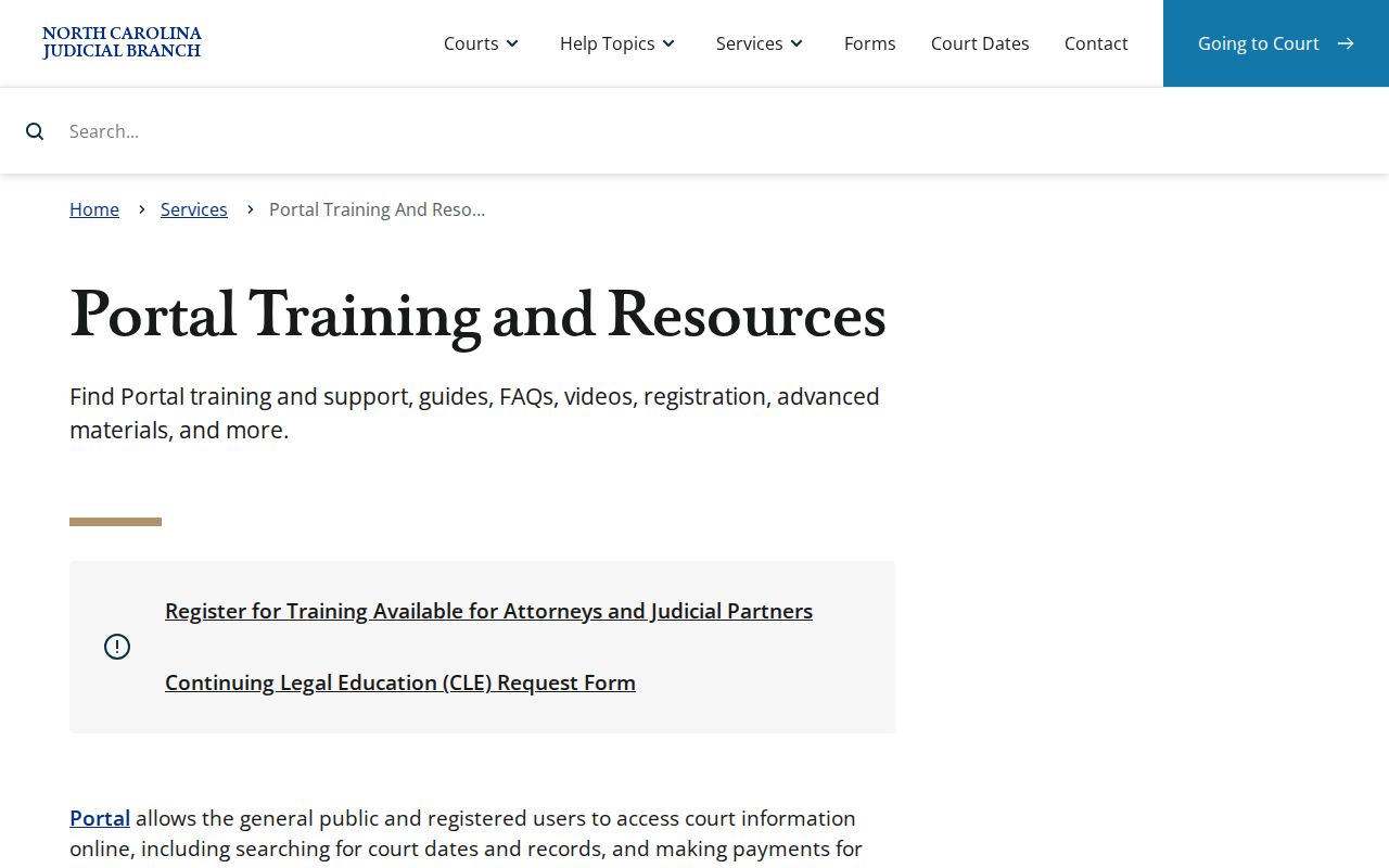 Alamance County docket search eCourts training route source