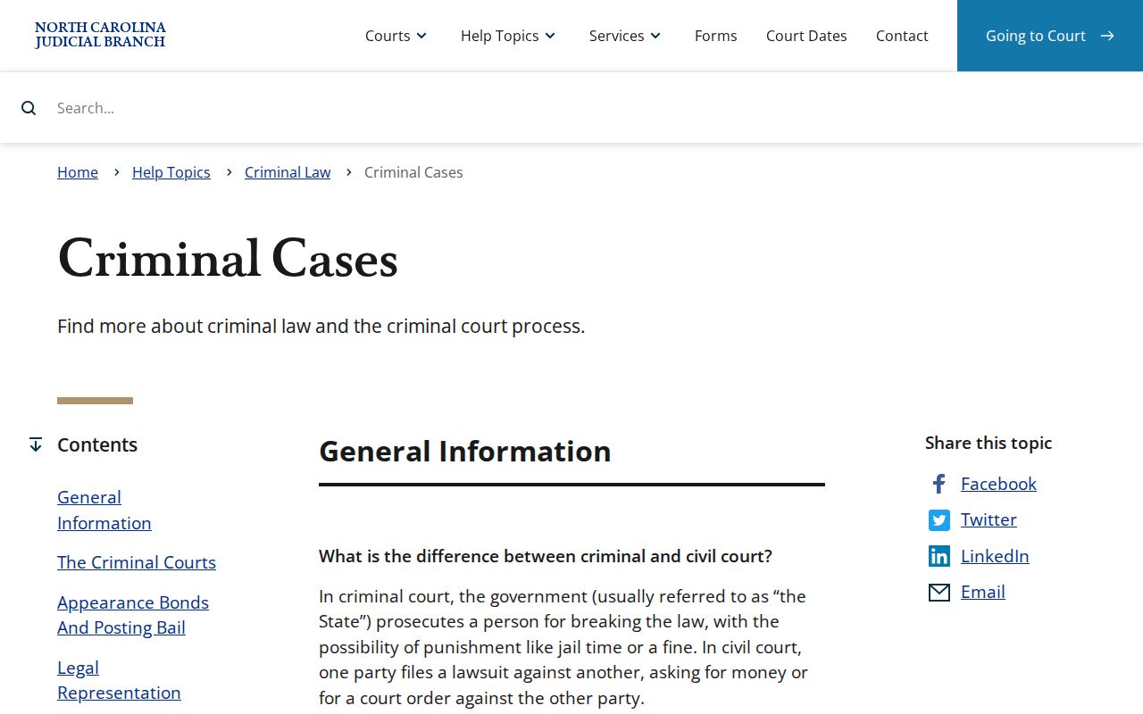 Alamance County criminal court docket criminal case stages source