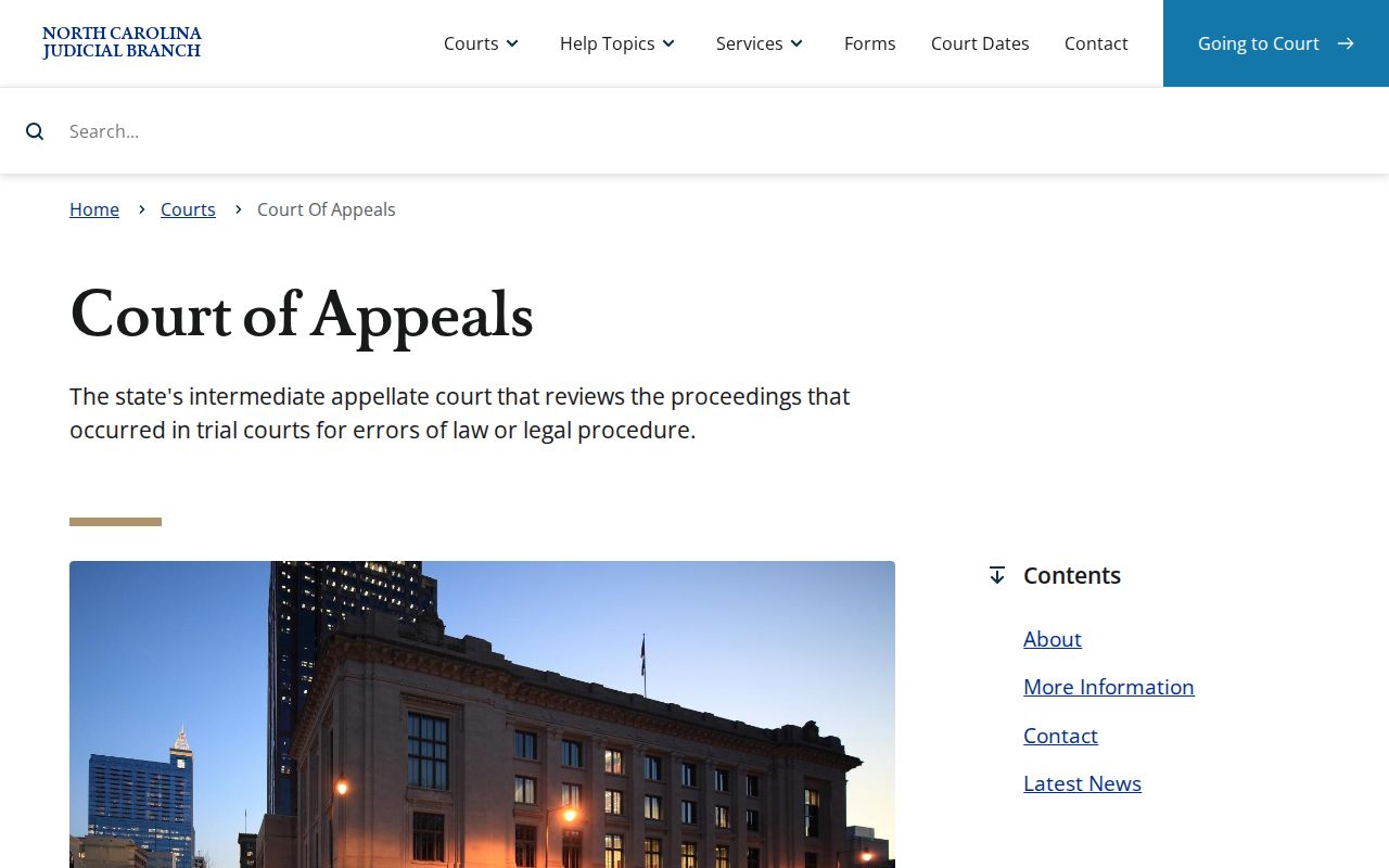 Mebane court docket Court of Appeals source